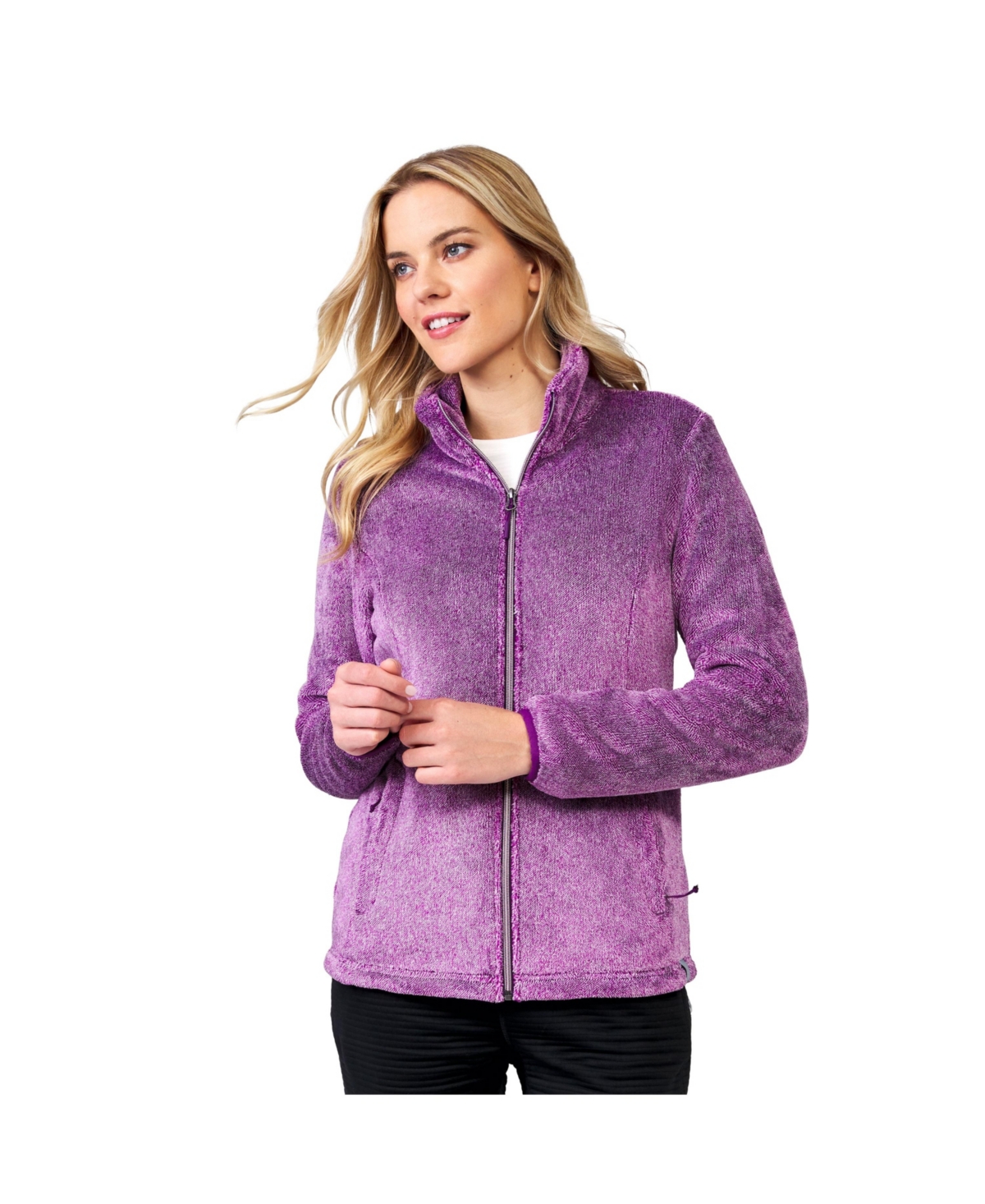 Women's Outbound Heather Butter Pile Fleece Jacket - Merlot heather