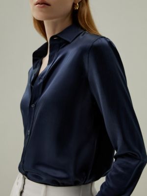 Women's Tailored Button Down Silk Shirt