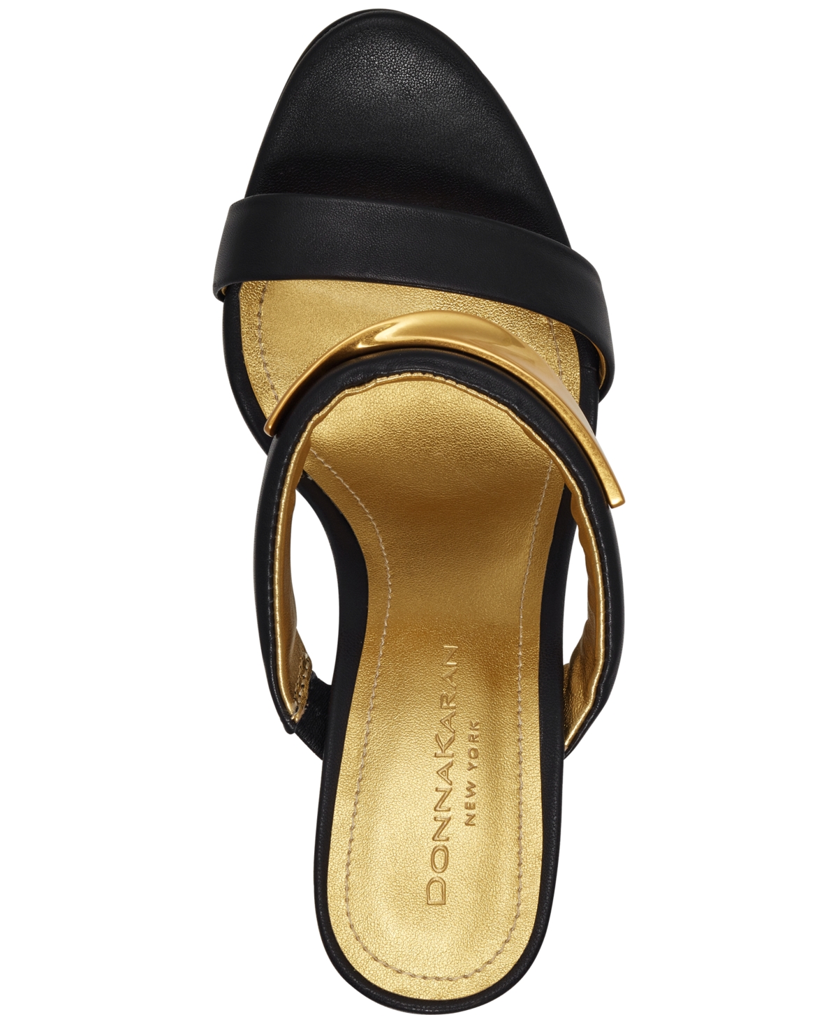 Shop Donna Karan Women's Sabina Double Band Slide Stiletto Heel Dress Sandals In Black