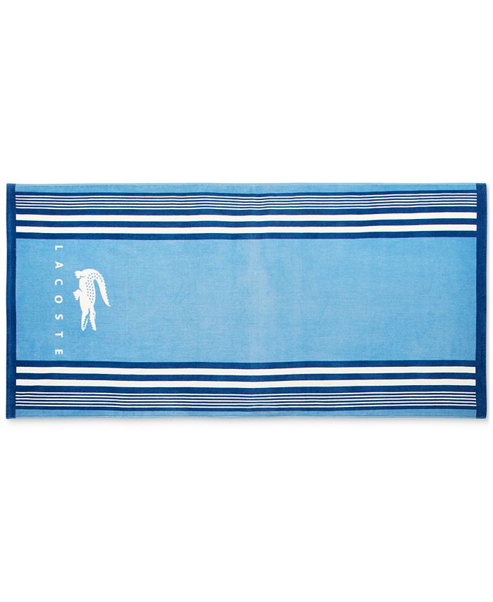 Lacoste Home Oki Striped Cotton Beach Towel Macy's