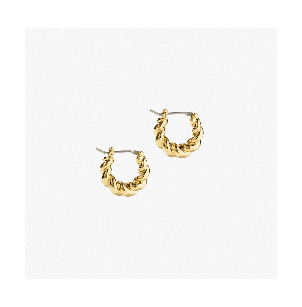 Twisted Hoop Earrings - Paris Small - Gold
