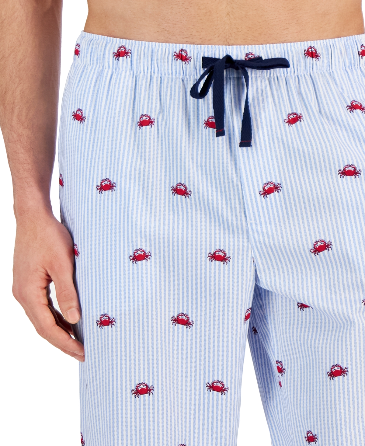 Shop Club Room Men's Regular-fit Crab-print Pajama Pants, Created For Macy's In Pj Pant