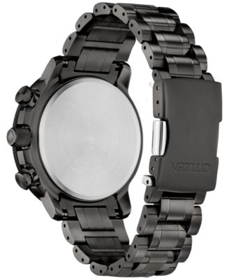 Eco-Drive Men's Chronograph Promaster Geo Trekker Gray-Tone Stainless Steel Bracelet Watch 46mm