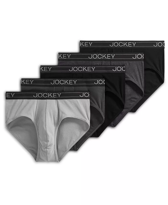 Men's 5-pk. Lightweight Cotton-Blend Logo Briefs