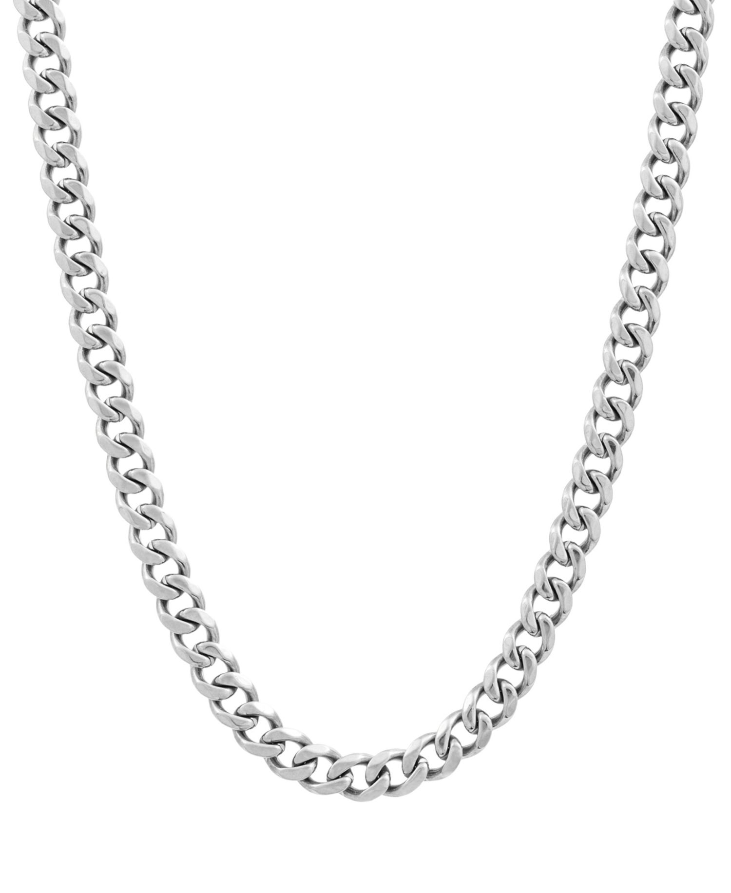 Men's Flat Curb Link 24" Chain Necklace