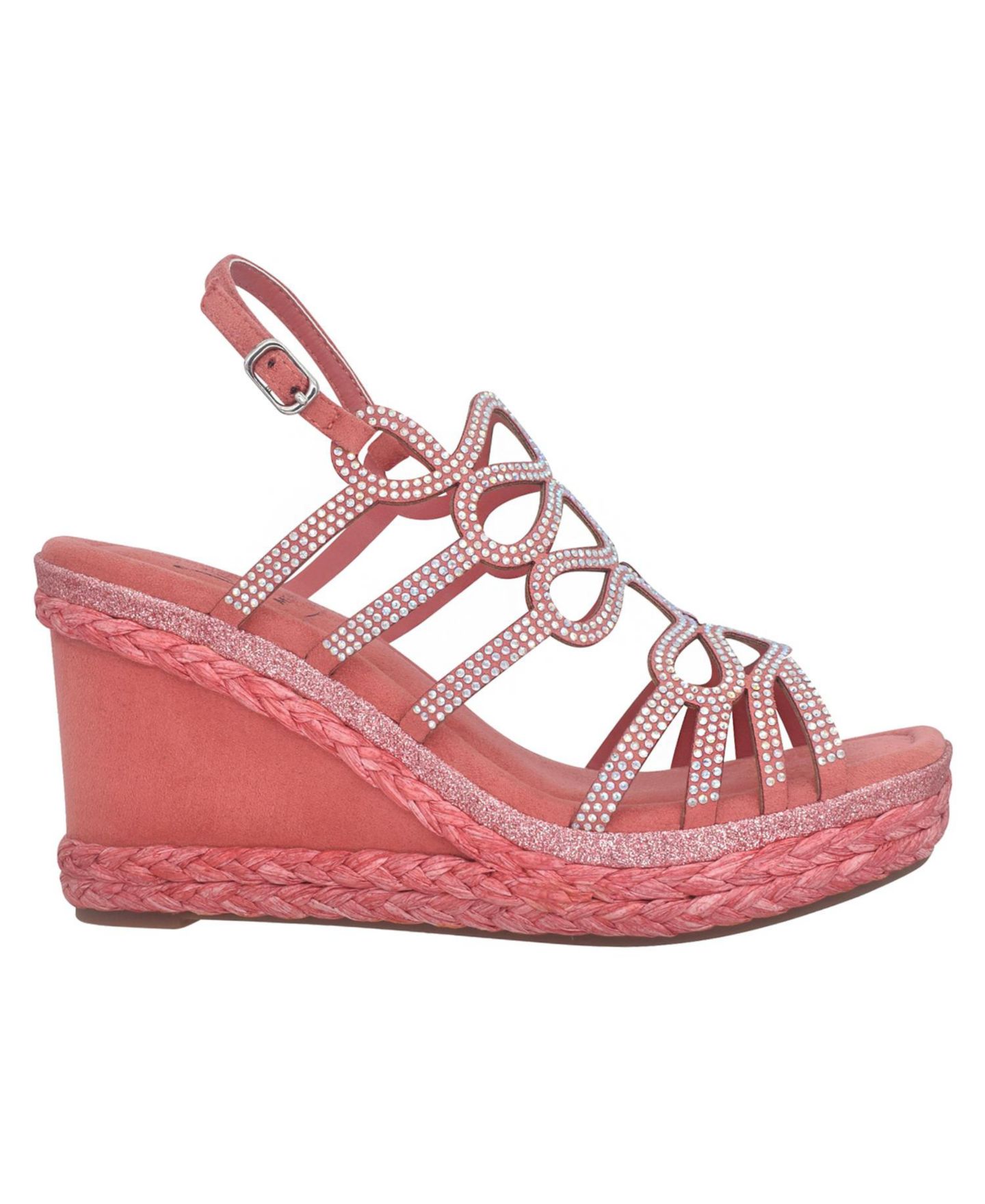 Женские сандалии Impo Orleans Raffia Platform Wedge, цвет: Выцветший розовый — фото 2