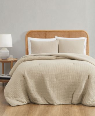 Textured Waffle 2 Piece Comforter Set, Twin/Twin XL