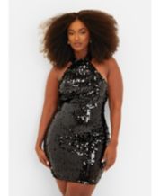 Black Sequined Plus Size Dresses for Women Macy s