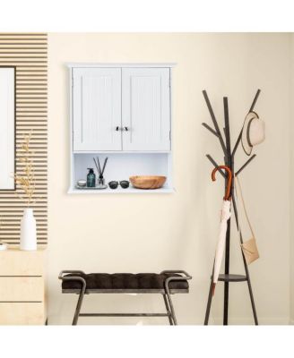 Bathroom Organizer Cabinet with Doors for Wall Mount Use