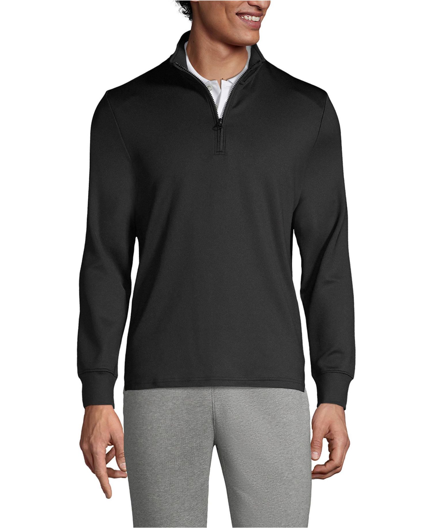 Men's School Uniform Quarter Zip Pullover T-Shirts