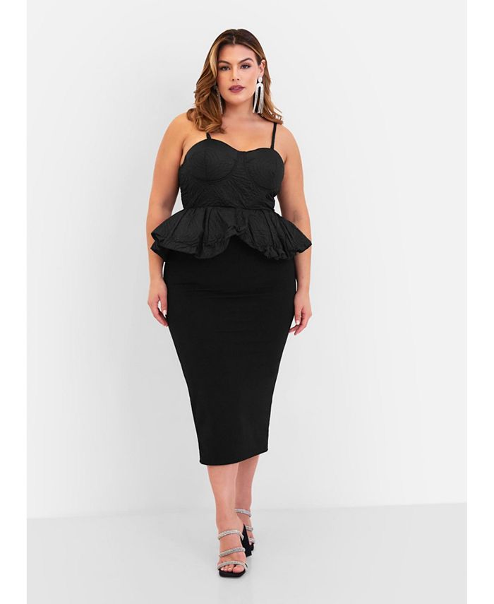 Macys peplum dress on sale