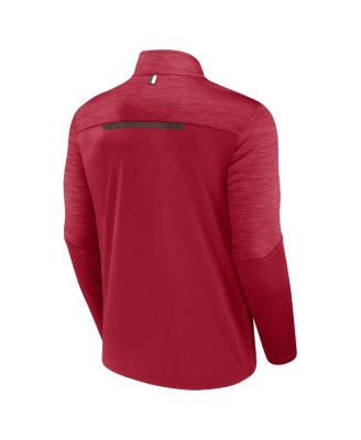 Men's Red Tampa Bay Buccaneers Defender Half-Zip Top