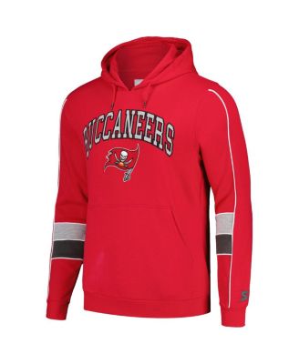 Men's Red Tampa Bay Buccaneers Captain Pullover Hoodie