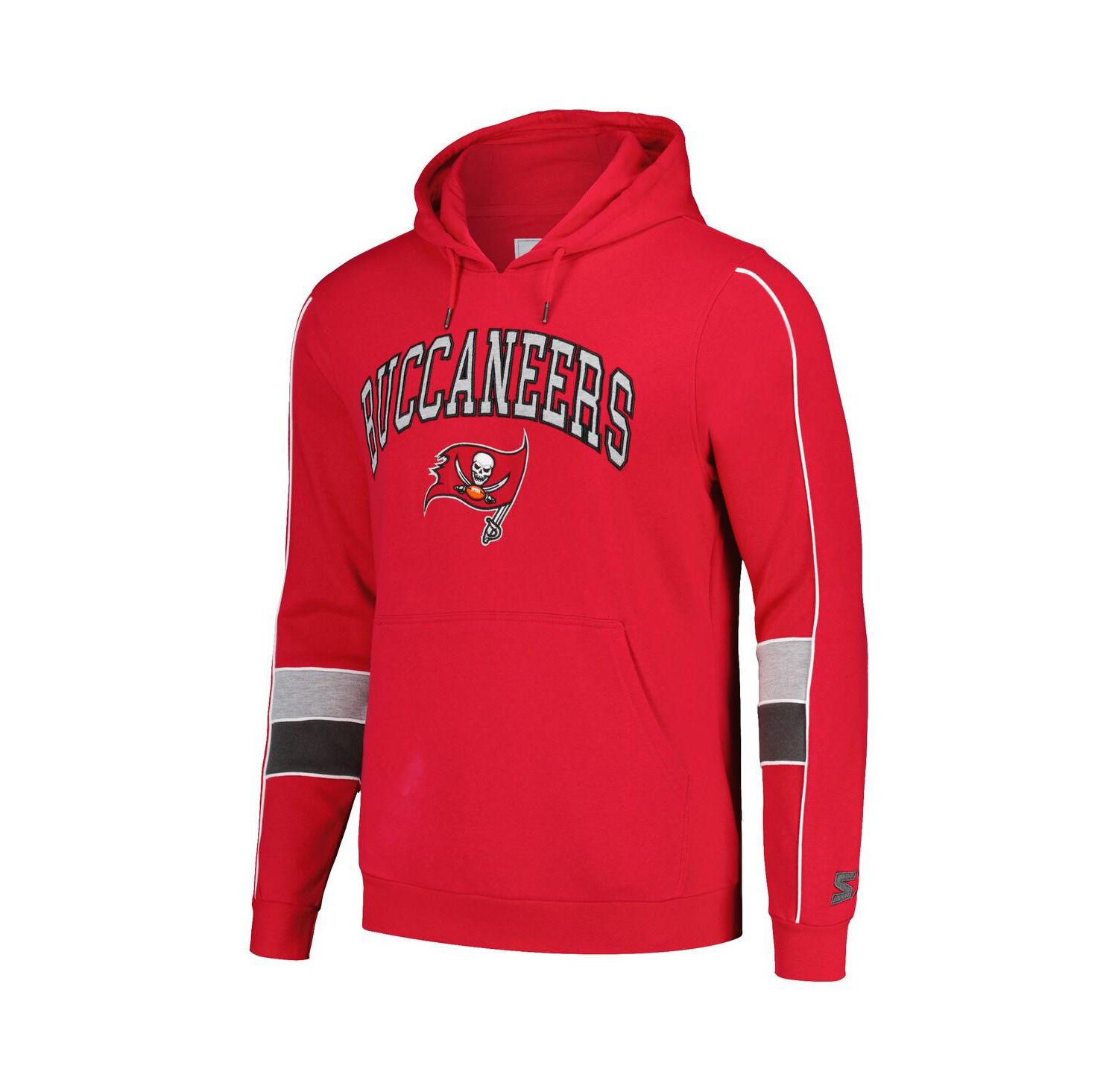 Men's Red Tampa Bay Buccaneers Captain Pullover Hoodie