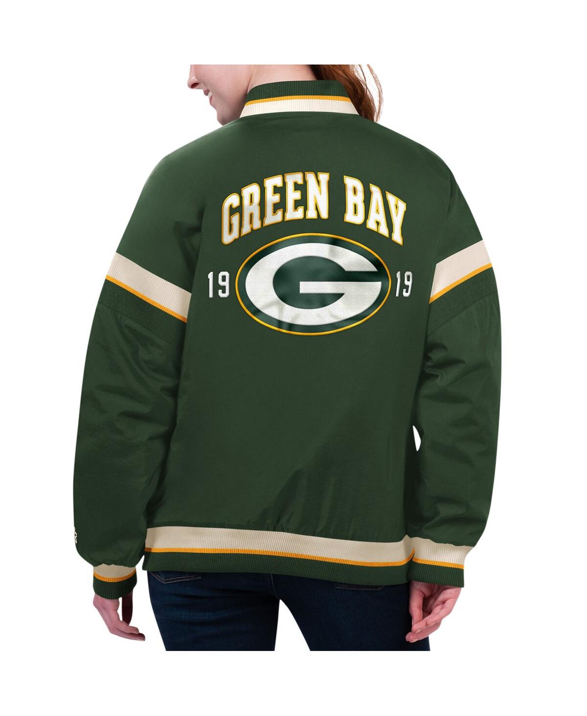 Women's StarterGreen Bay Packers Tournament Full-Snap Varsity Jacket - Green