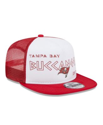 Men's White, Red Tampa Bay Buccaneers Banger 9FIFTY Trucker Snapback Hat