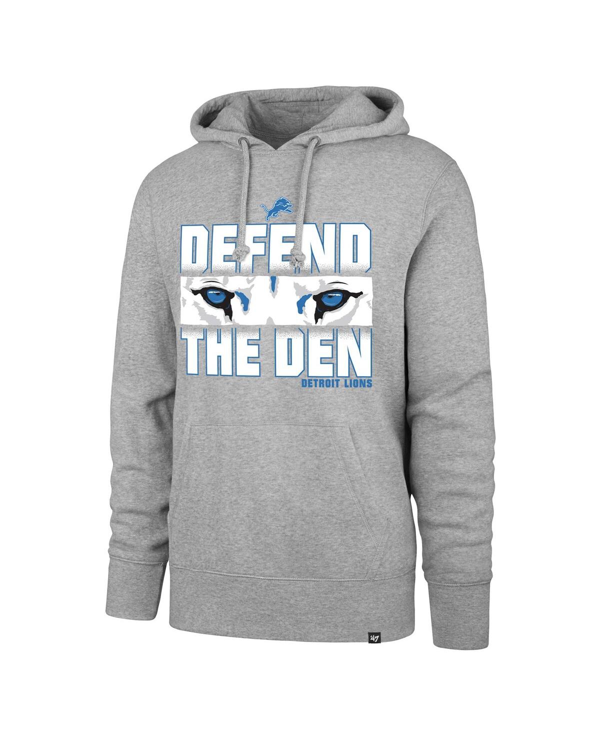 Men's '47 BrandDetroit Lions Regional Headline Pullover Hoodie - Gray