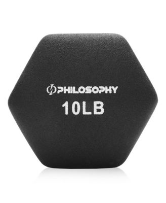 Neoprene Dumbbell Hexagon Hand Weights, 10 lb Pair - 20 lb Total