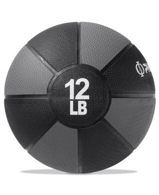 Medicine Ball, 12 LB - Weighted Fitness Non-Slip Ball