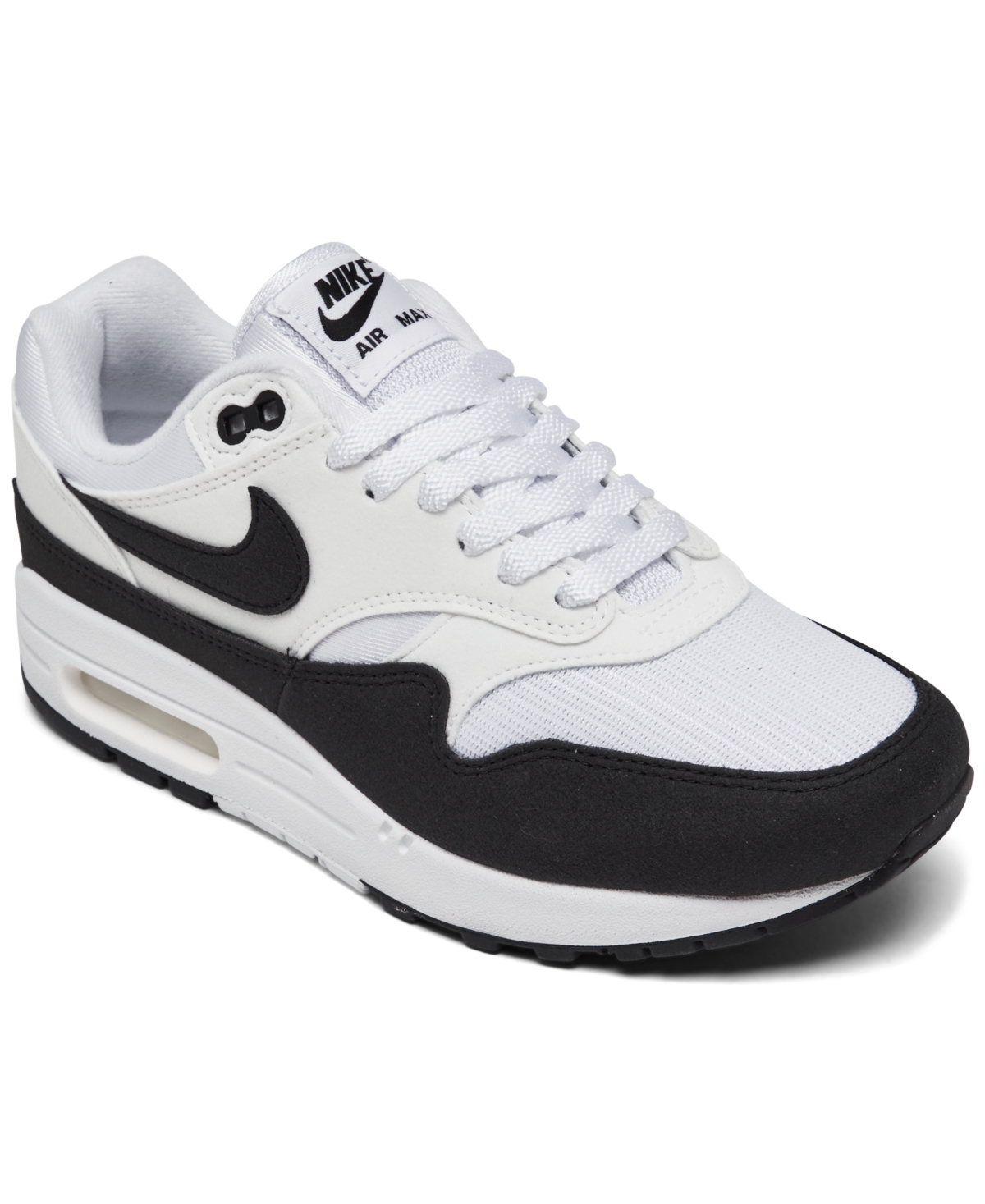 Nike Women's Air Max 1 '87 Casual Sneakers From Finish Line In White,summit White,black