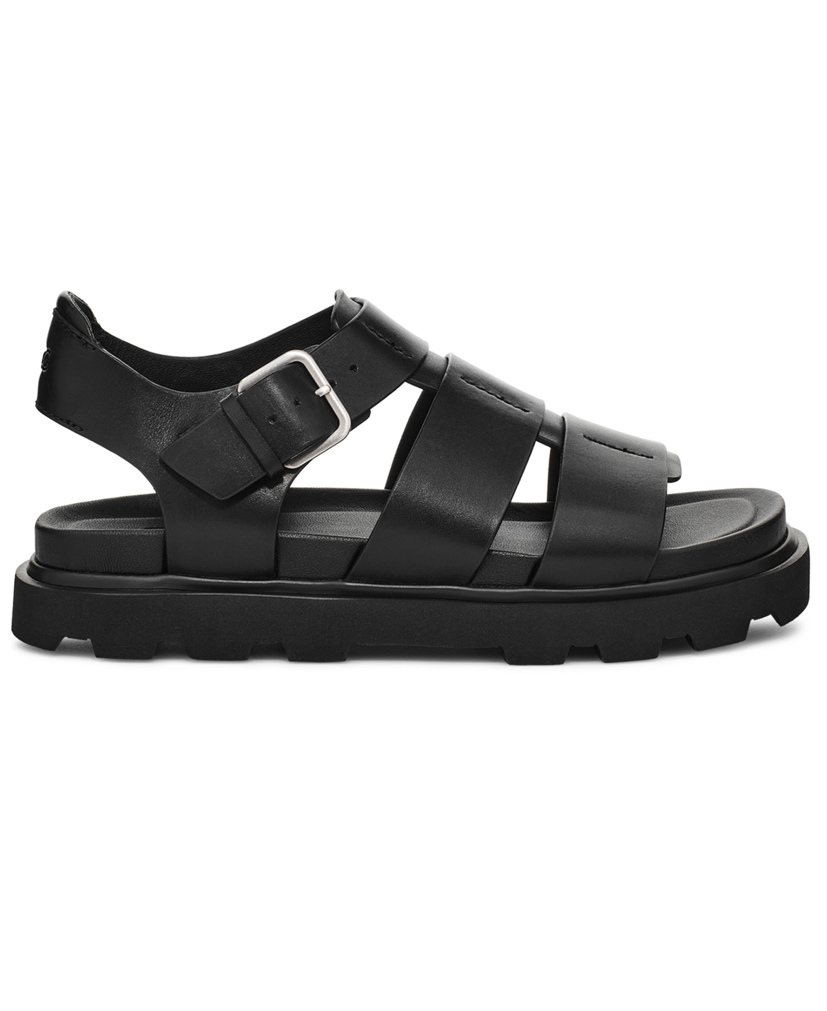 Shop Ugg Women's Capitelle Strapped Lug-sole Flat Sandals In Black