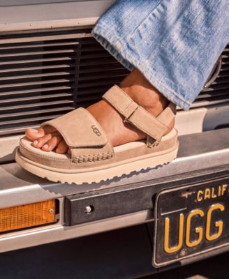 UGG® Women's Goldenstar Flat Platform Lug-Sole Sandals - Macy's