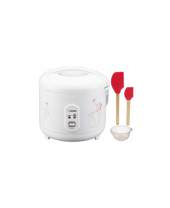Zojirushi NSRPC10 Rice Cooker and Warmer (1.0Liter, Tulip) Bundle