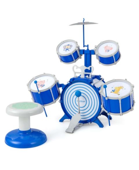 Детские игрушки Costway Kids Percussion 5-Piece Drum Set, Ages 3+, цвет: Синий