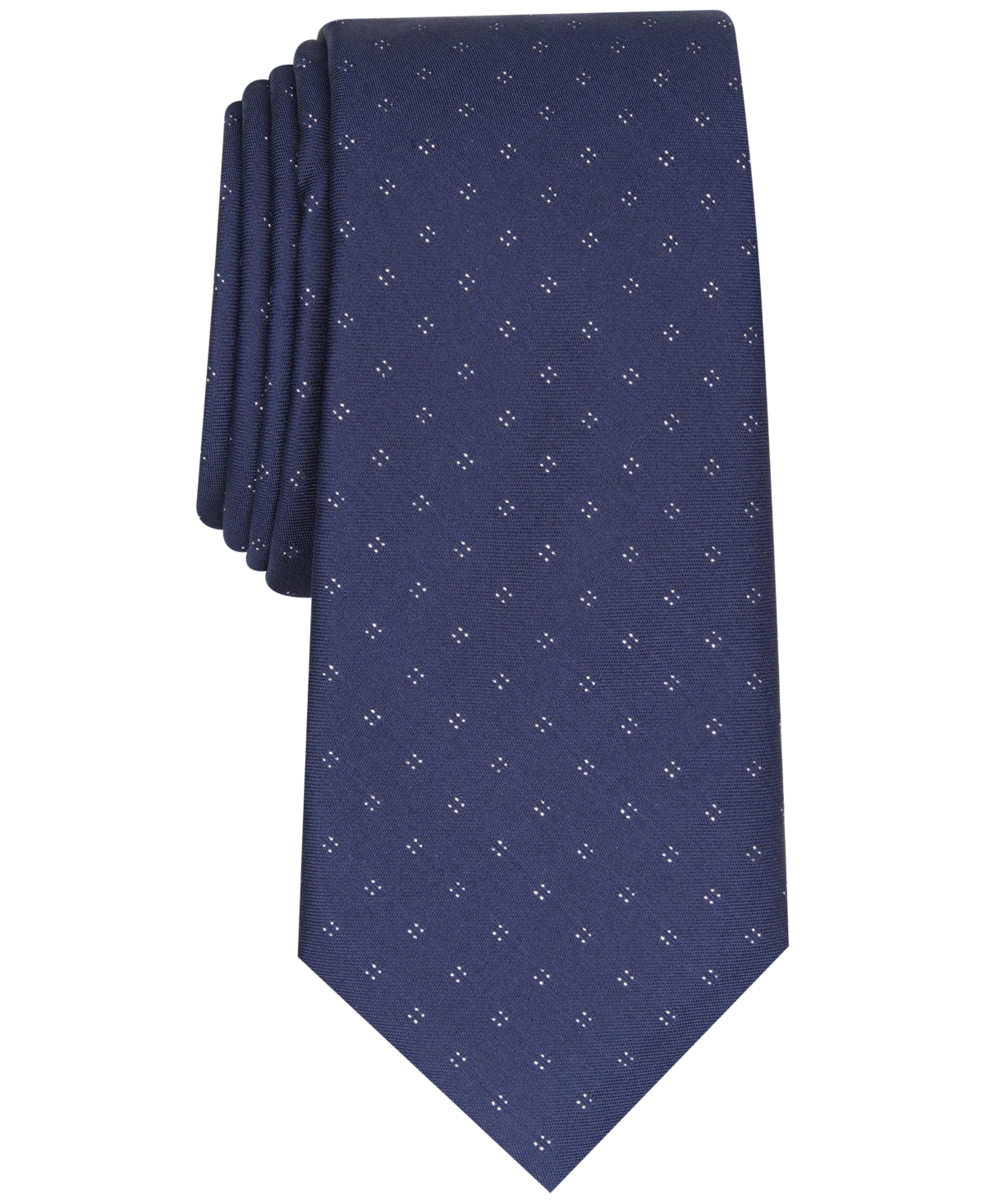 Men's Trillo Slim Neat Tie, Created for Macy's - Navy