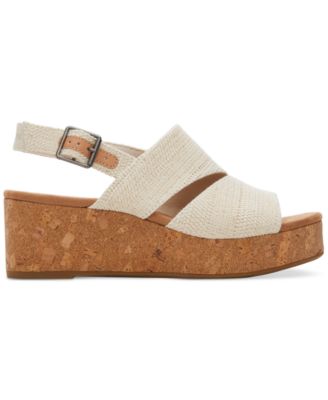 Women's Claudine Slingback Cork Wedge Platform Sandals