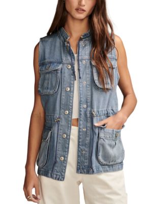 Lucky Brand - Women's Denim Sleeveless Utility Vest