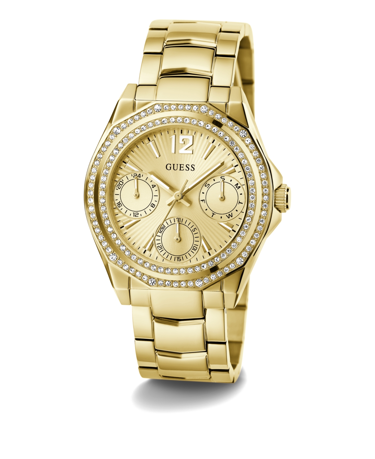 Shop Guess Women's Analog Gold-tone Stainless Steel Watch 36mm