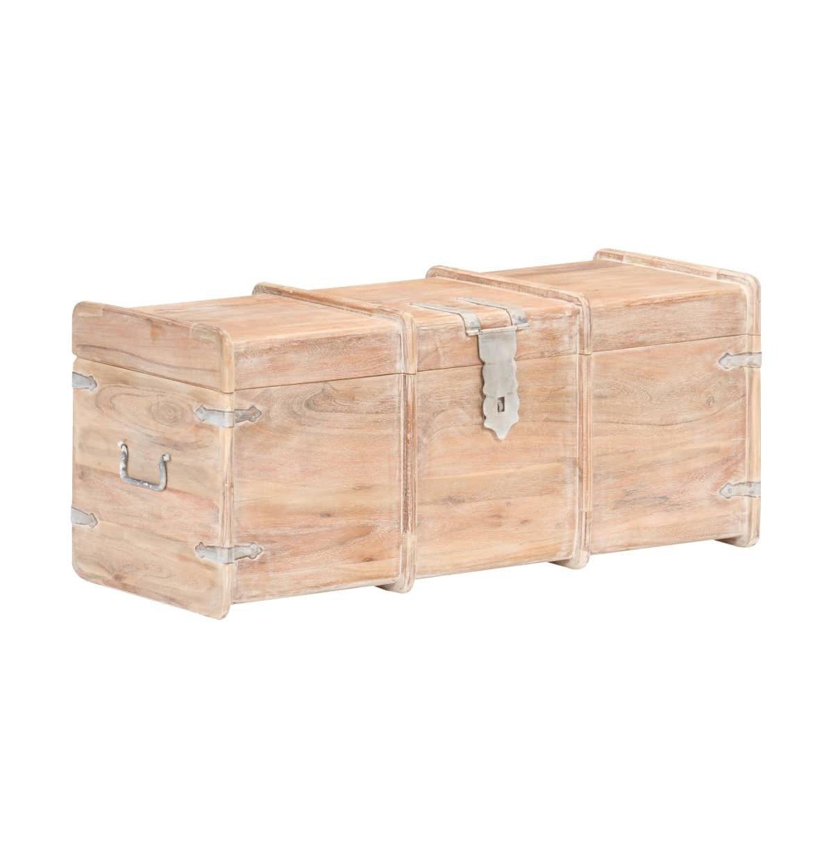 Storage Chest 35.4"x15.7"x15.7" Solid Acacia Wood - Brown