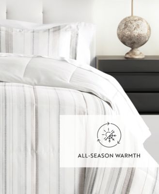 Vertical Stripe 3-Piece Comforter Set, Full/Queen