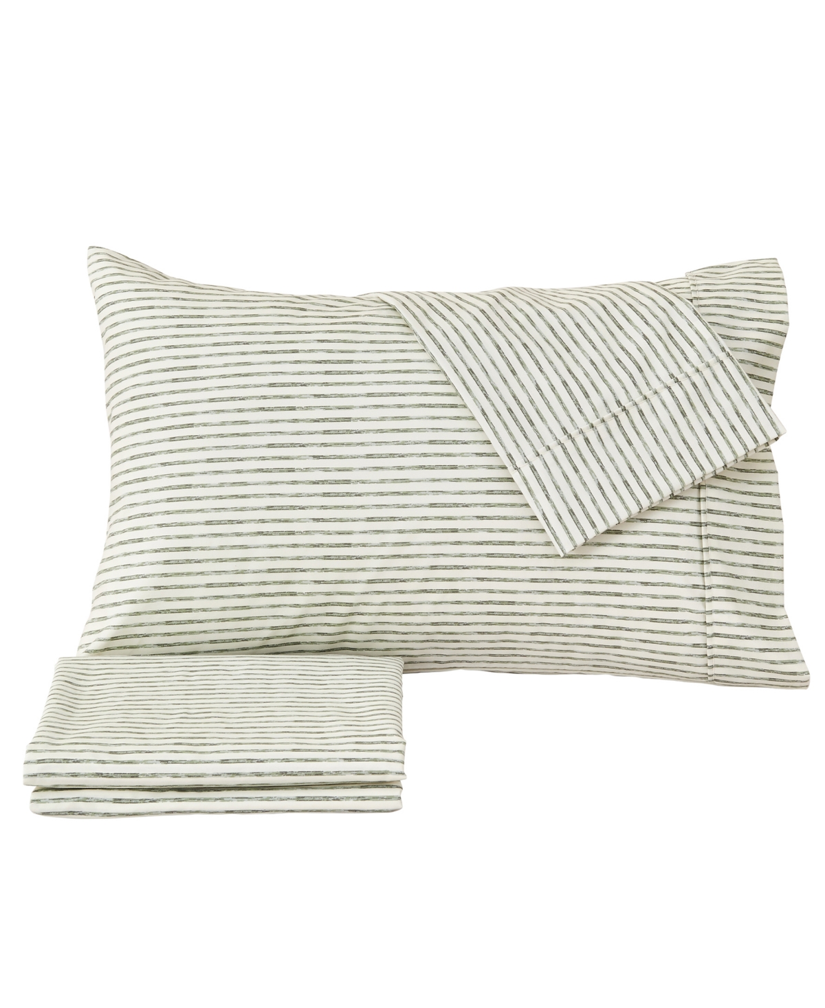 Premium Comforts Striped Wrinkle Resistant Microfiber 4-Pc. Sheet Set, - Stripe - Sea Foam