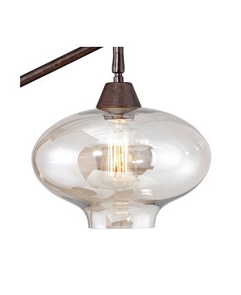 Calyx cognac glass industrial 2025 bronze floor lamp