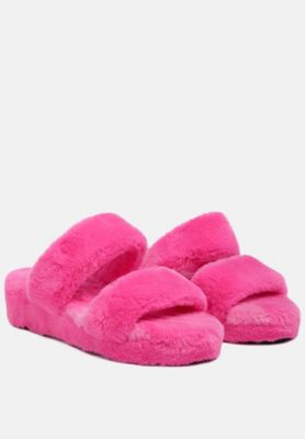 Womens Fur Slip On s Flat