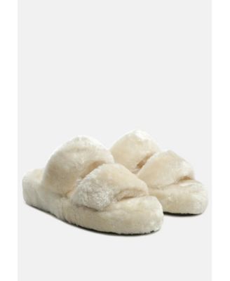 Womens Fur Slip On s Flat