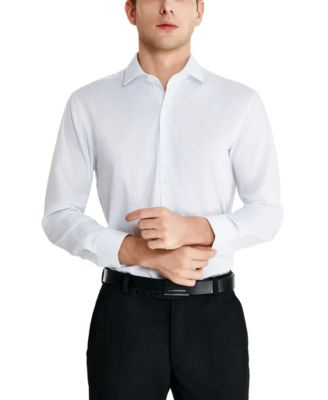 Perry Ellis Men's Modern-Fit Lux Twill Solid Dress Shirt