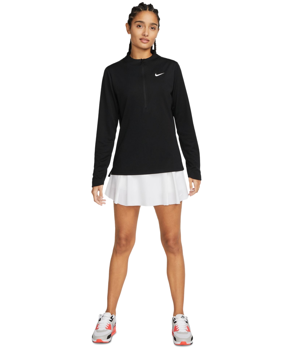 Nike Women's Dri-fit Uv Advantage Half-Zip Top -white