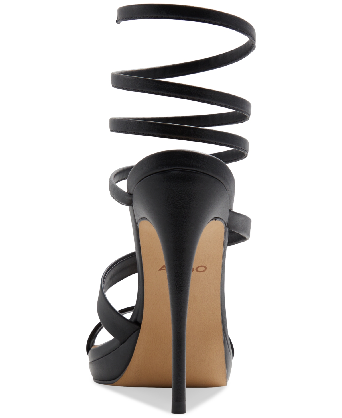 Shop Aldo Women's Kat Leg-wrap Platform Dress Sandals In Black