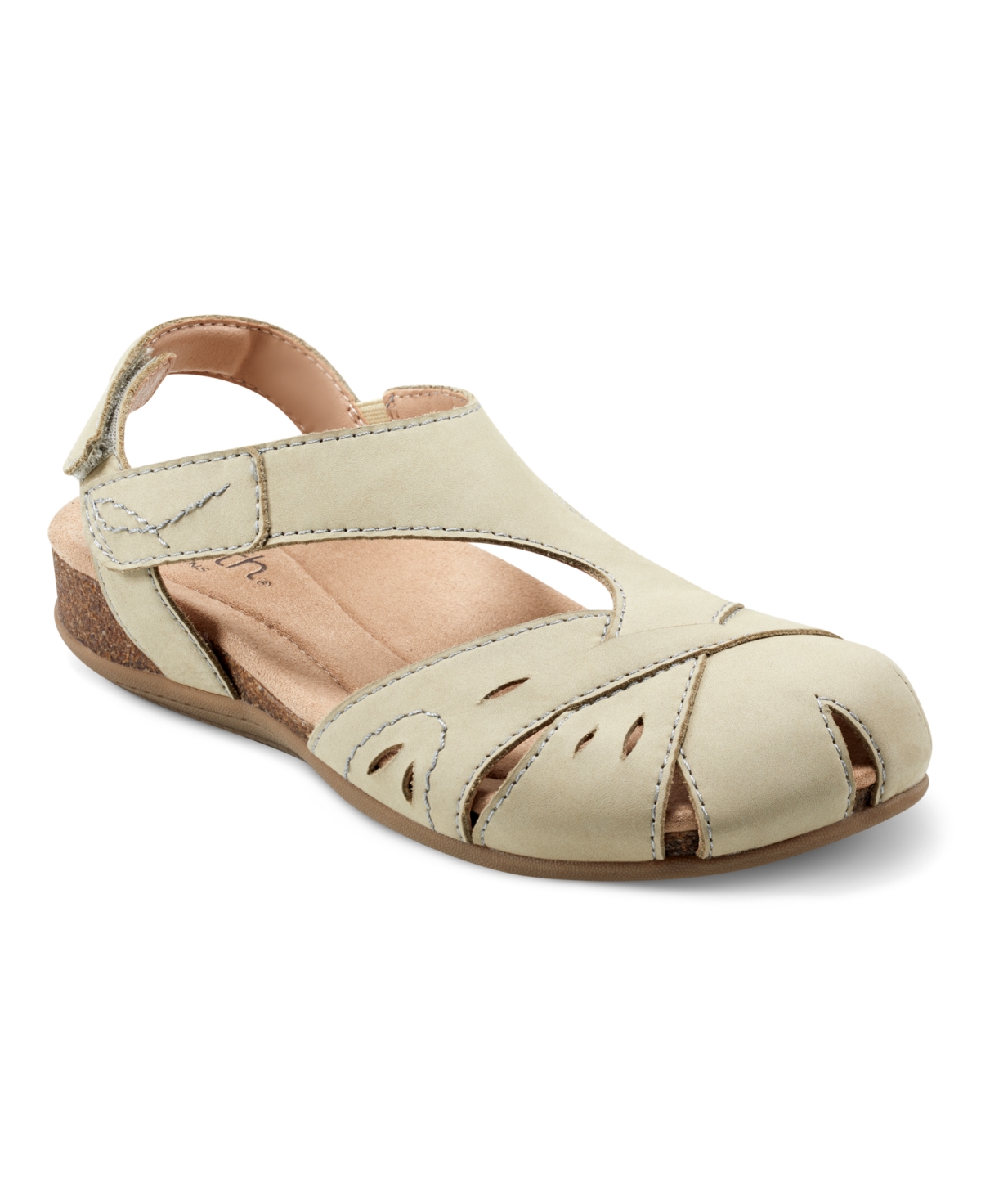 Shop Earth Women's Birdine Casual Round Toe Slip-on Sandals In Light Green Leather