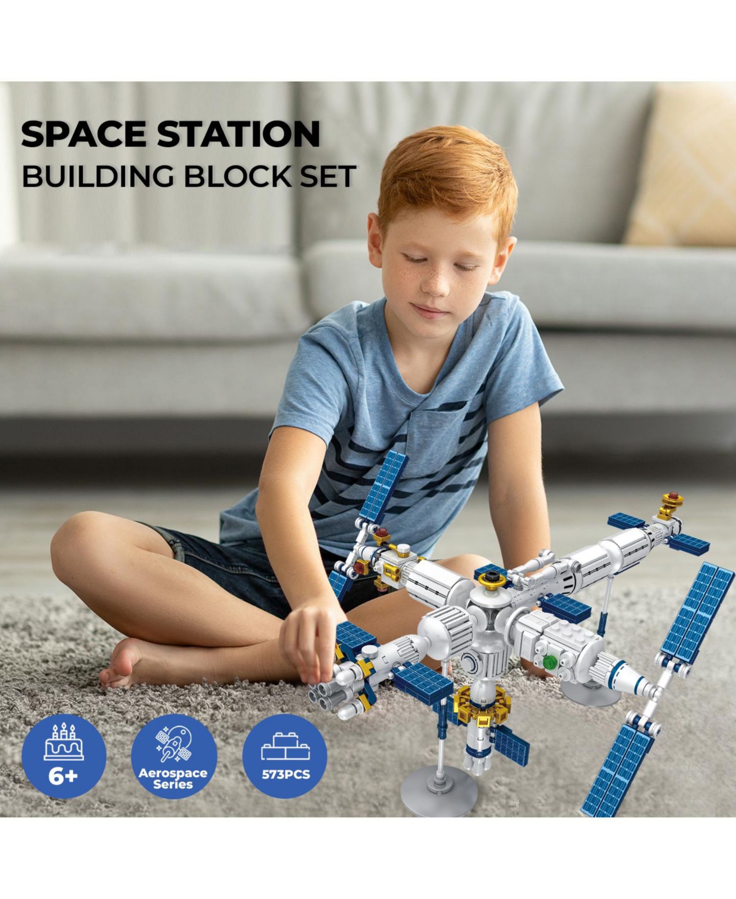 Детский конструктор Contixo Space Station 573-Piece Building Set, Ages 6+ — фото 3