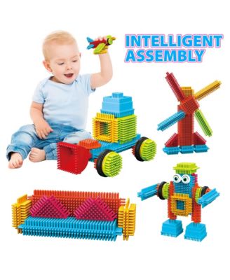 Stem Building Toys, 100 Pcs Bristle Shape 3d Tiles Set Construction Learning Stacking Educational Blocks, Creativity Beyond Imagination