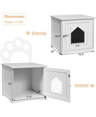 Sidetable Nightstand Weatherproof Multi-function Cat House
