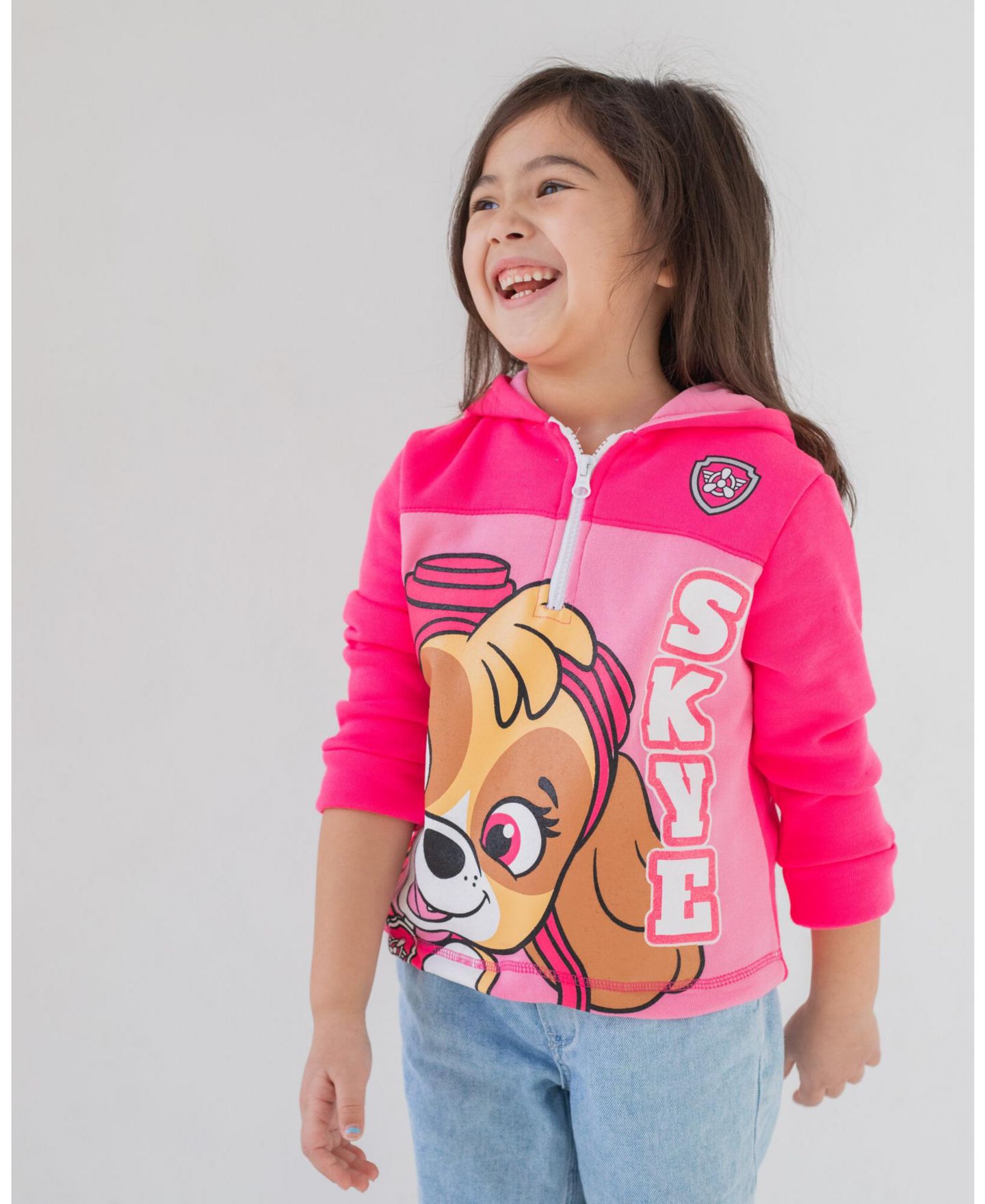 Детское худи Paw Patrol Skye Everest Girls Fleece Half Zip, цвет: Розовый — фото 9