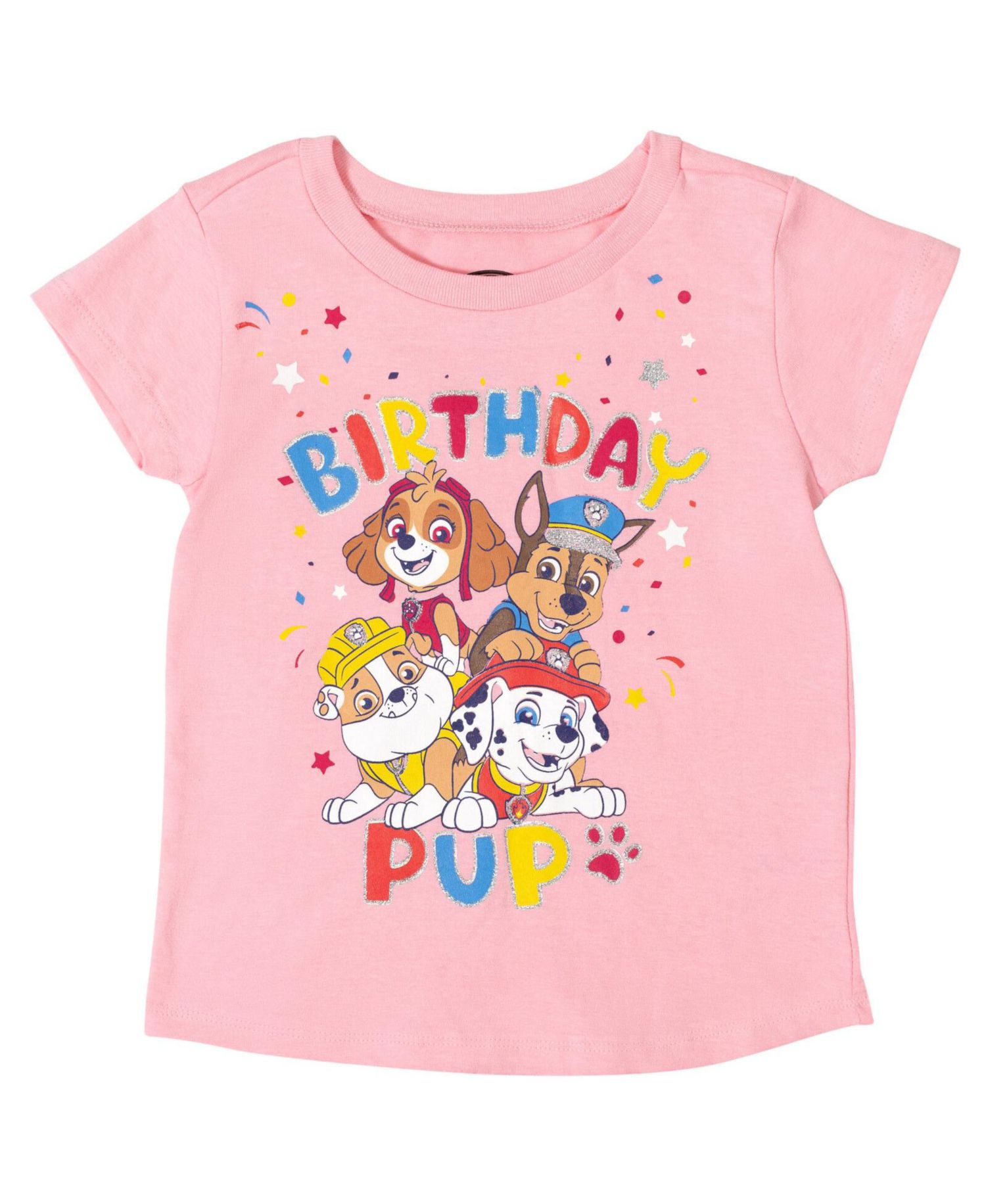 Toddler Girls Skye Rubble Chase Marshall Birthday T-Shirt