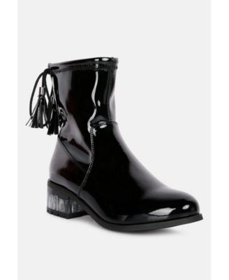 Womens Cheer Leader Tassels Detail Ankle Boots