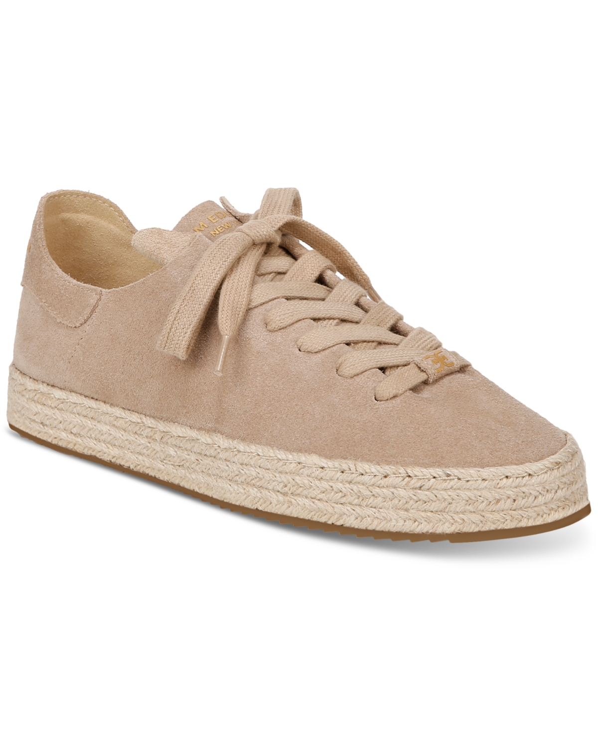Sam Edelman Women's Poppy Lace-up Jute Espadrille Sneakers In Tuscan Taupe