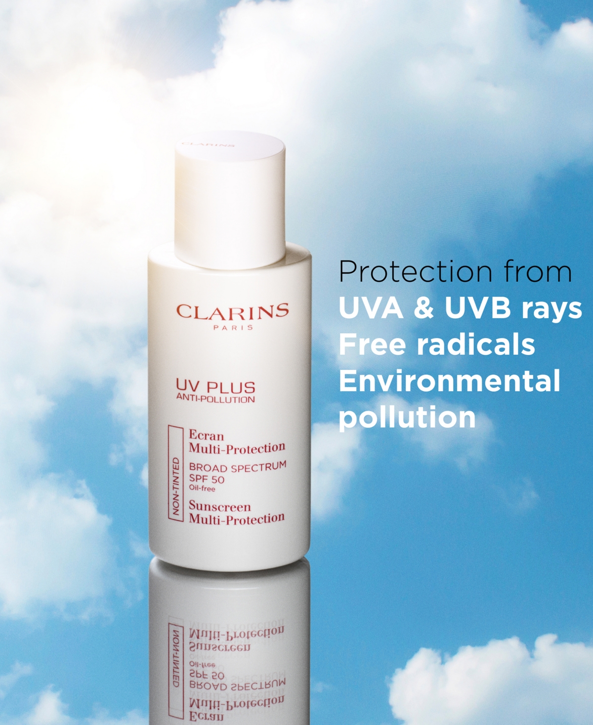 Shop Clarins Uv Plus Anti-pollution Antioxidant Face Sunscreen Spf 50, 1.7 Oz. In No Color